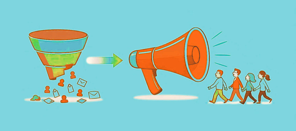 leaky sales funnel to booming message